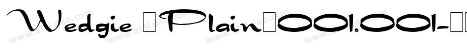 Wedgie (Plain)001.001字体转换